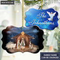 Nativity Scene Personalized Christmas Ornament