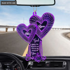 Purple Heart Balloons God Blessed Personalized Ornament
