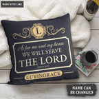 Elegant Vintage As For Me And My House Personalized Pillow
