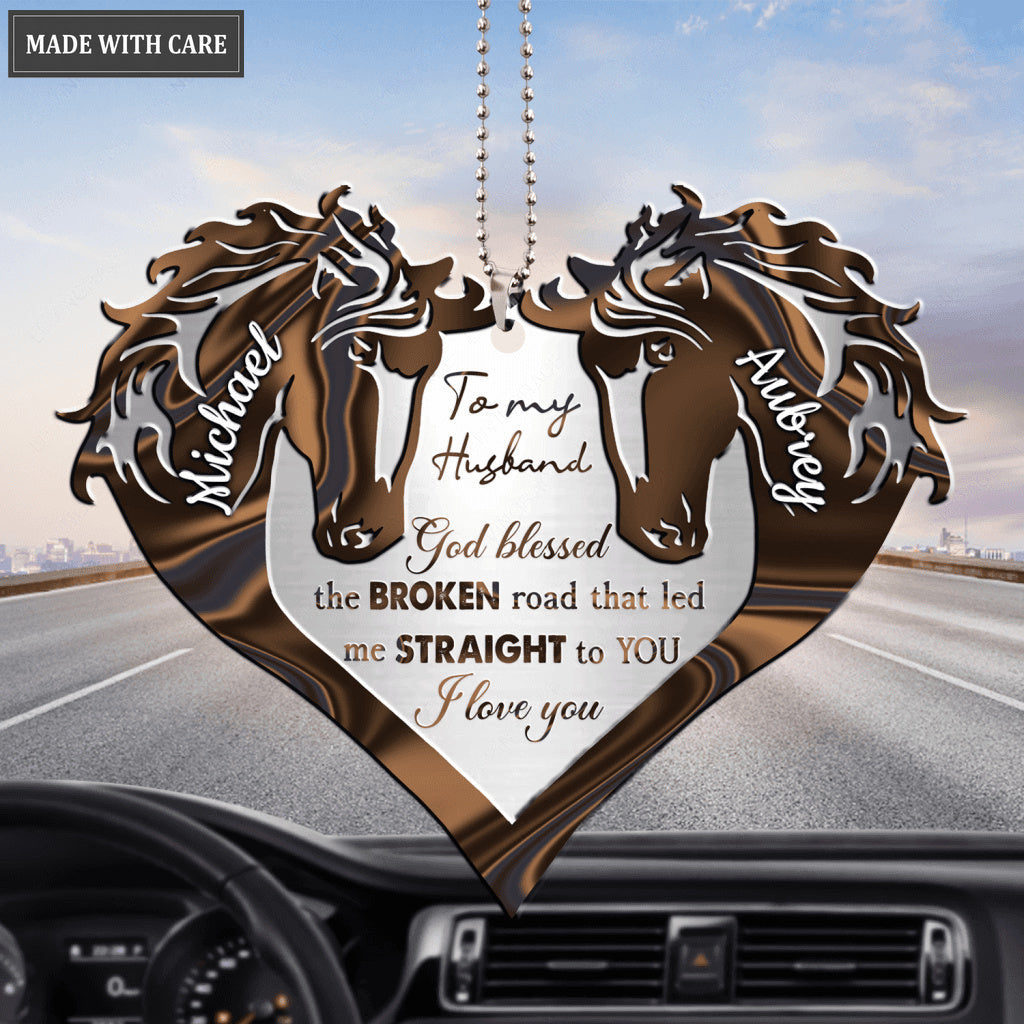 To Beloved One God Blessed Horses Personalized Ornament