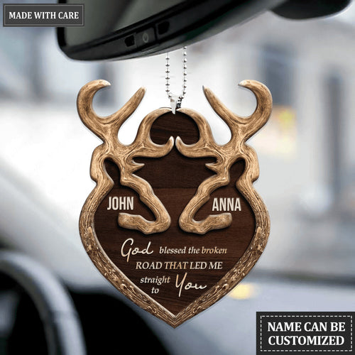 Browning Deer Couple God Blessed Personalized Ornament