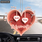 Heart Silhouette God Gave Me You Personalized Ornament