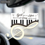 God Gave Us Music Piano Treble Clef Ornament