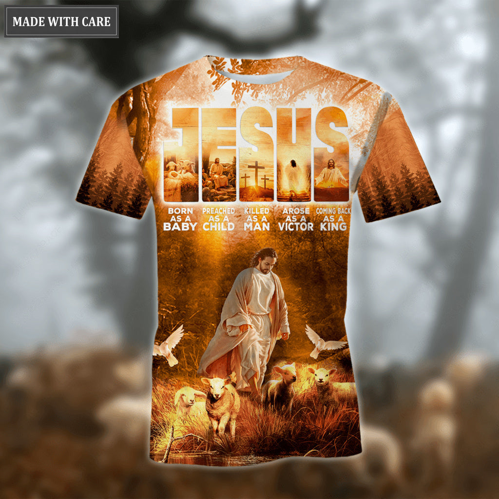 Jesus Born As A Baby Coming Back As A King Hoodie