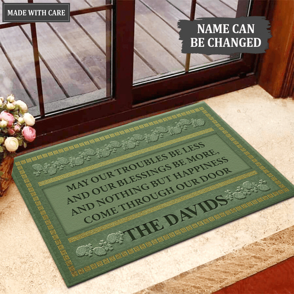Personalized Irish Blessing Doormat