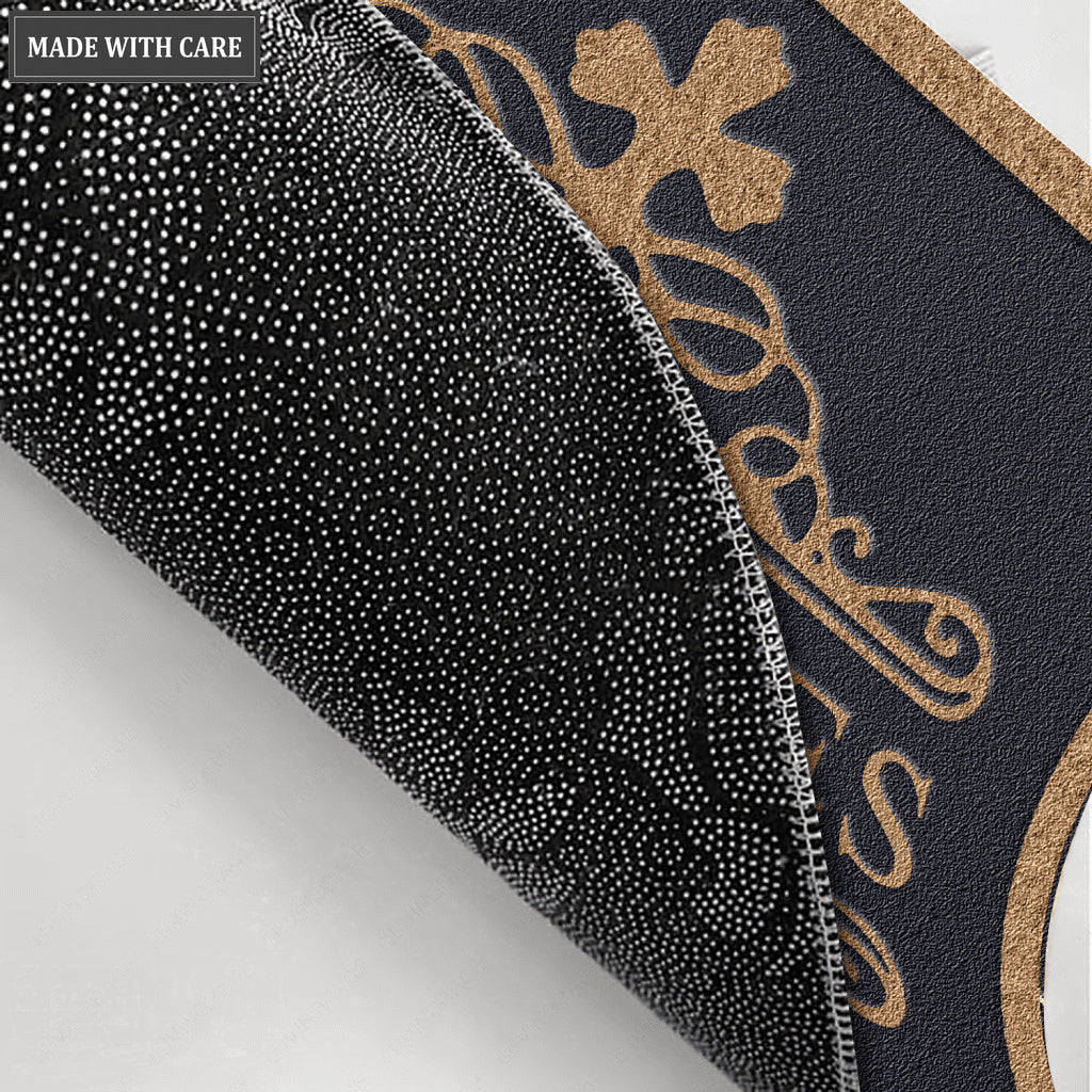 Elegant Cross Personalized Doormat