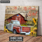 Personalized Serve The Lord Canvas Wall Art