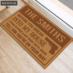 Before You Break Into My House With Jesus, Tell Him Personalized Doormat