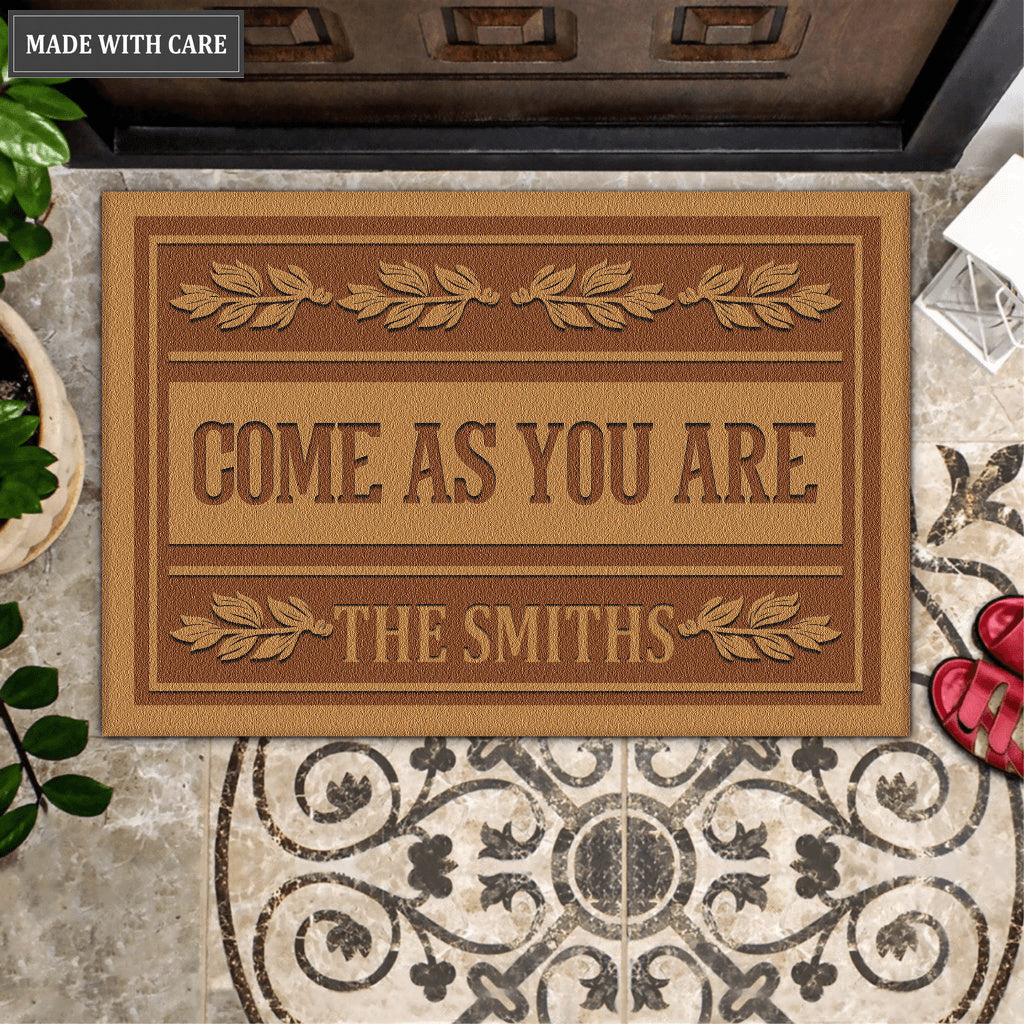 Come As You Are Christian Welcome Mat Personalized Door Mat