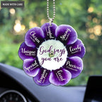 Little Purple Primrose Flower God Says You Are Ornament