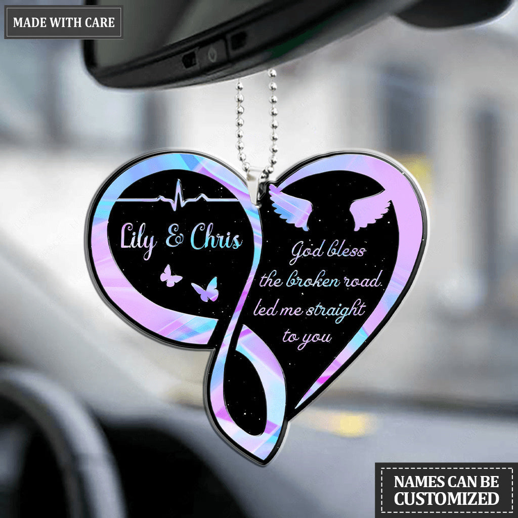 Personalized Infinity Heart Couple Ornament