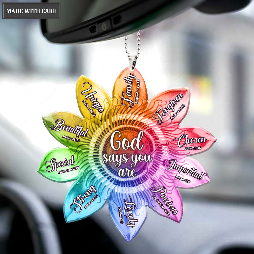 Rainbow Passion Flower God Says You Are Ornament