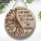 As for Us Half of Sunflower Personalized Circle Sign