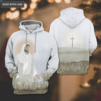 Elegant Vintage Jesus Christ Cross Hoodie