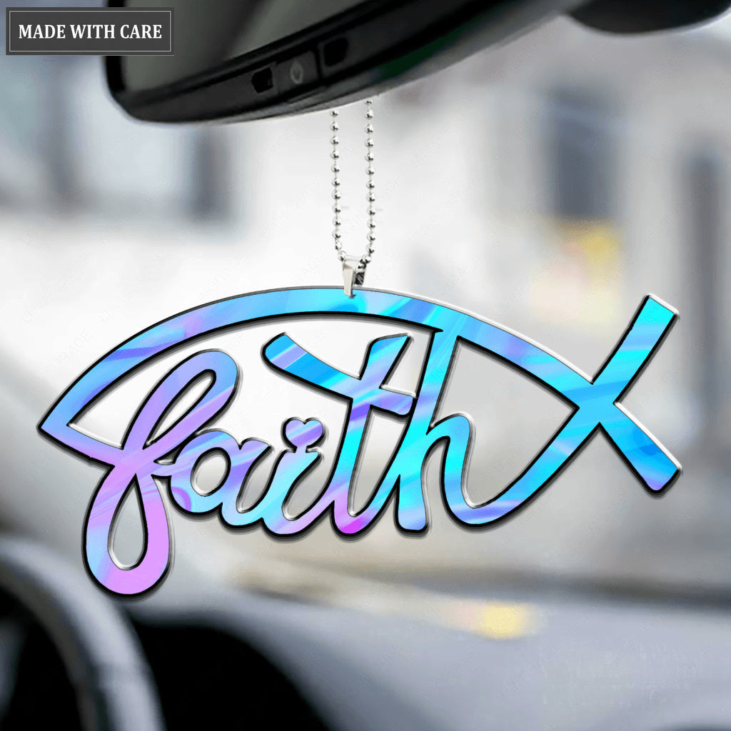 Hologram Faith Ichthys Ornament