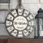 Personalized Serve The Lord Round Rustic Circle Sign