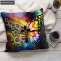 Rainbow Butterfly Cross God Says You Are Pillow
