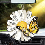 Butterfly On Daisy God Says You Are Ornament