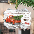Personalized God Blessed Love Couple Christmas God Blessed Ornament