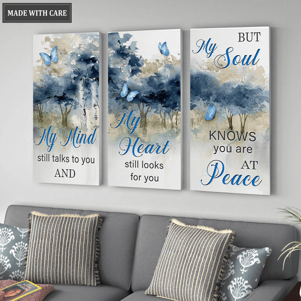 Forest Edge My Heart Misses You 3-Piece Canvas