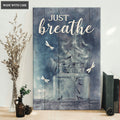 Glass Box Dandelion Just Breathe Wall Art