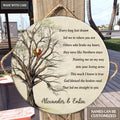 Personalized God Blessed Couple Cardinal Circle Sign