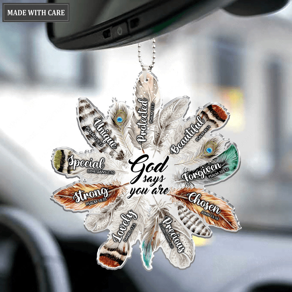Feather God Says You Are Ornament