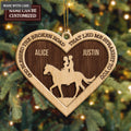 Farm Love Horse Cowboy And Cowgirl God Blessed Personalized Wood Engraved Ornaments