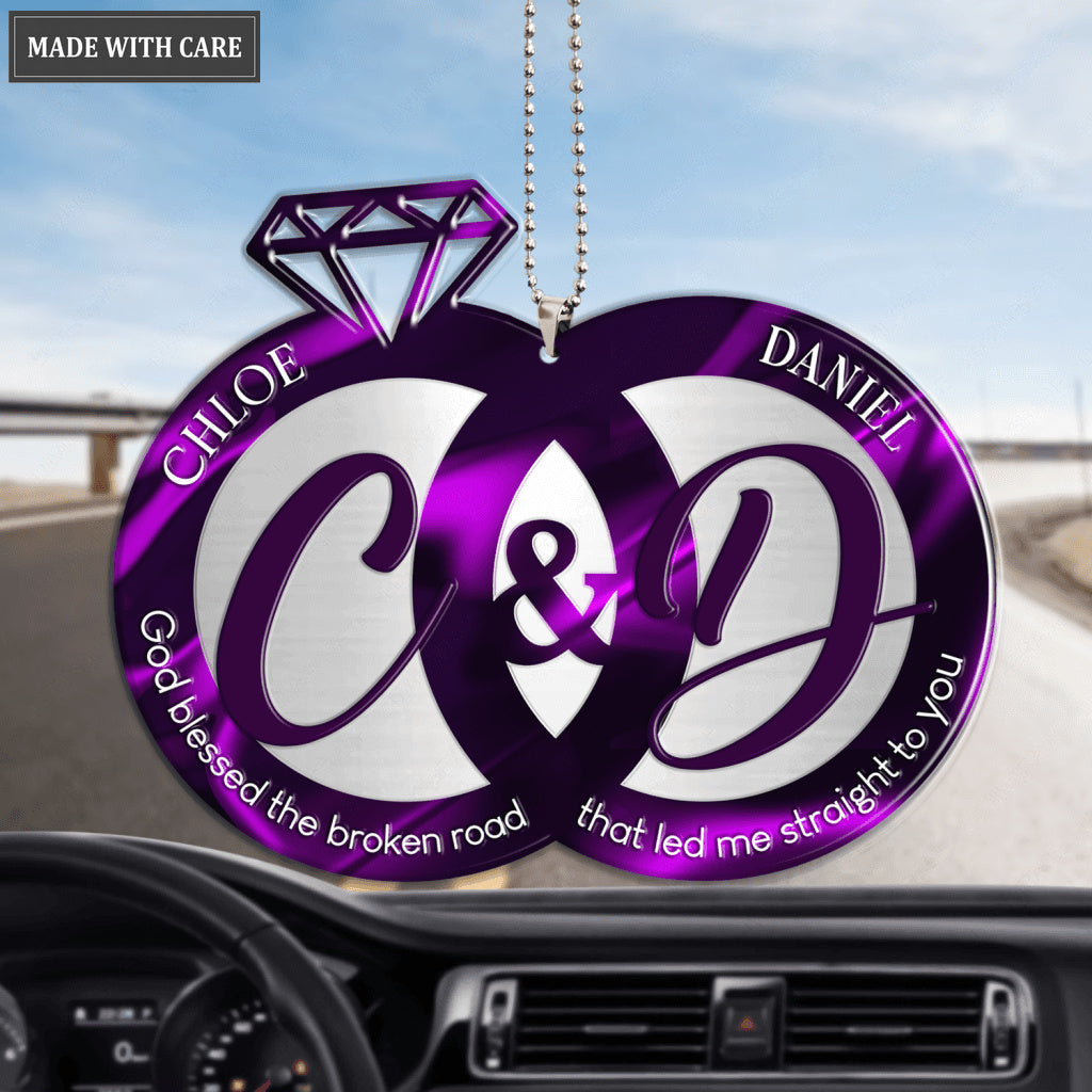 Wedding Rings For Couple God Blessed Personalized Ornament