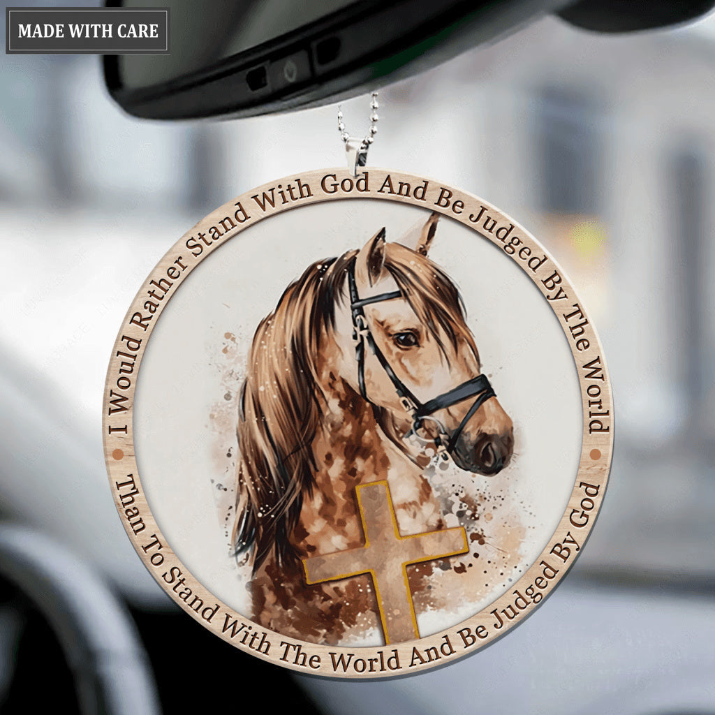 Cross Horse Stand With God Ornament