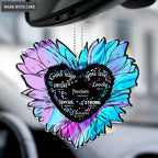 Hologram Sunflower Heart God Says You Are Ornament