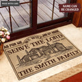 Vintage Home Art As For Me And My House Personalized Doormat