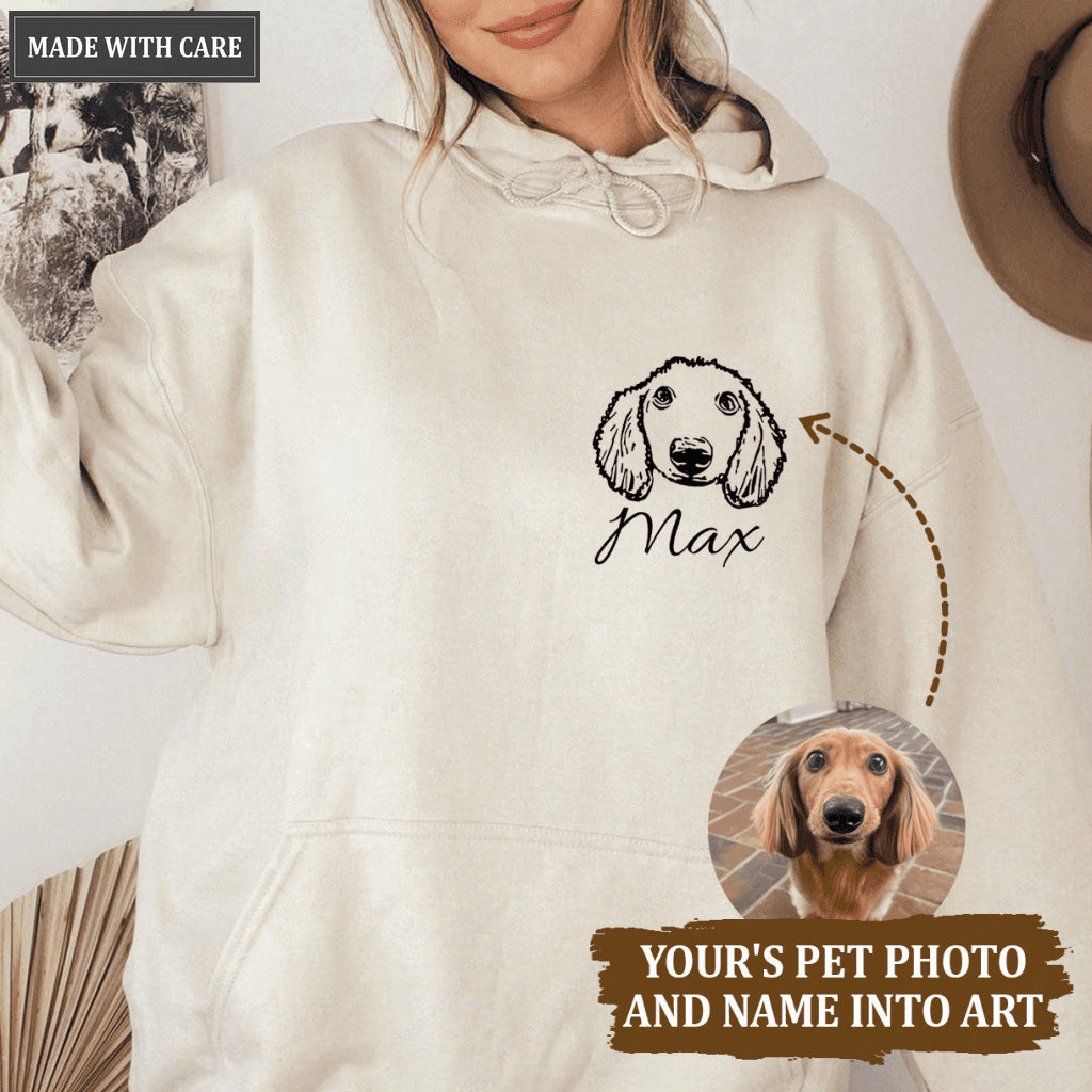 Custom Pet Hoodie Using Pet Photo + Name Custom Dog Hoodie Personalized