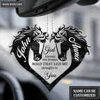 Couple Black Horse God Blessed Personalized Ornament