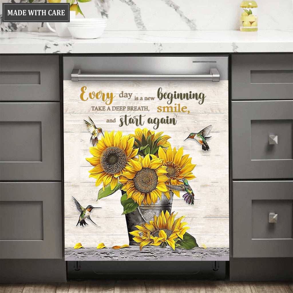 Every Day Is A New Beginning Magnetic Dishwasher Cover