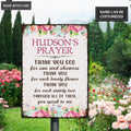 Personalized Gardener's Prayer Metal Sign