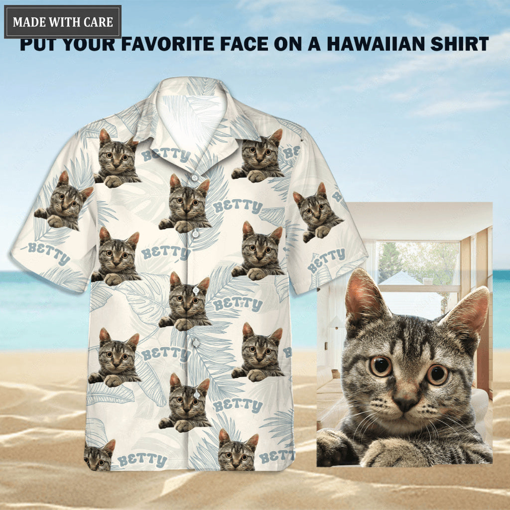 Personalized Dog Cat Pet Face Hawaiian Shirt with Pictures - Personalized Custom Hawaiian Shirt