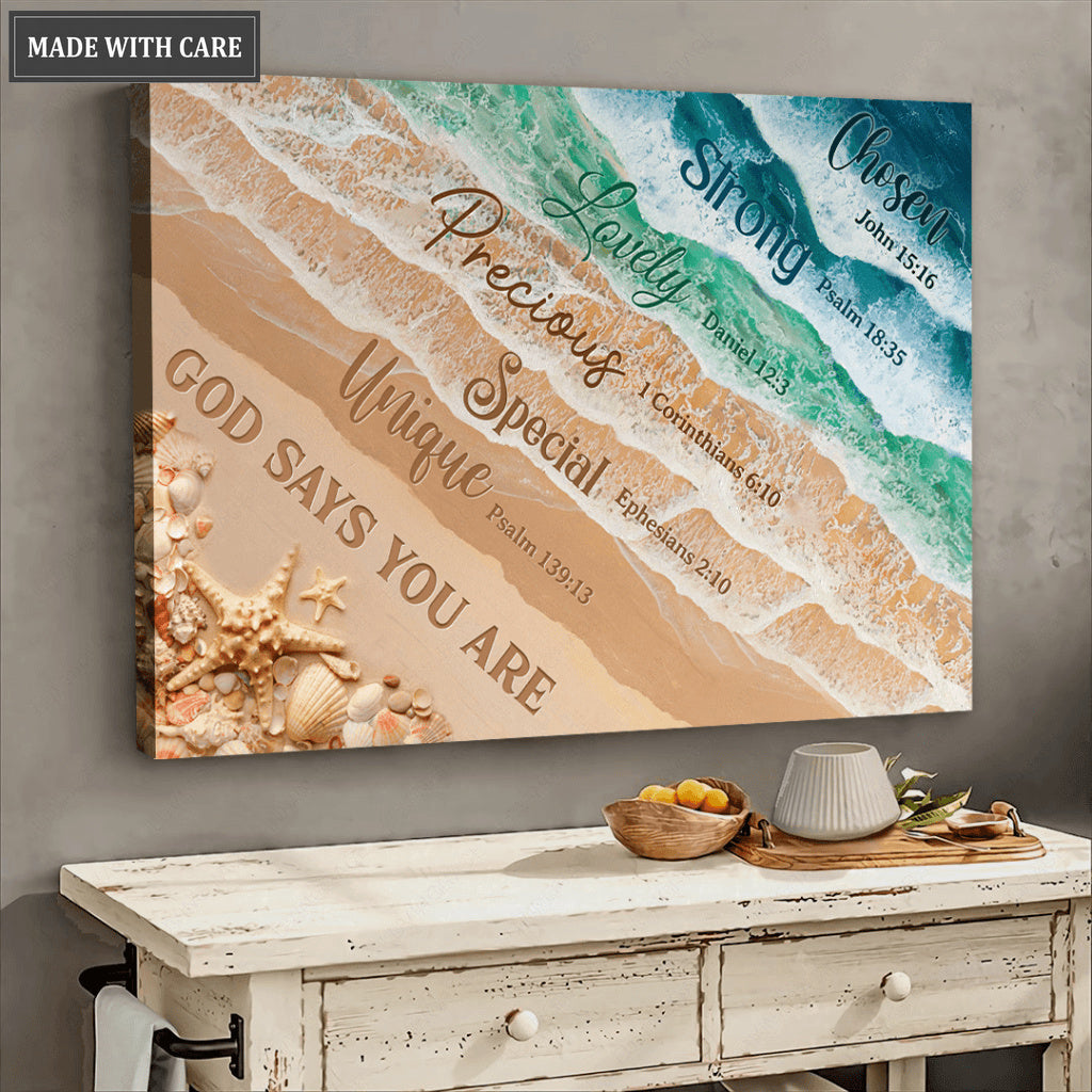 Beach God Says You Are Wall Art