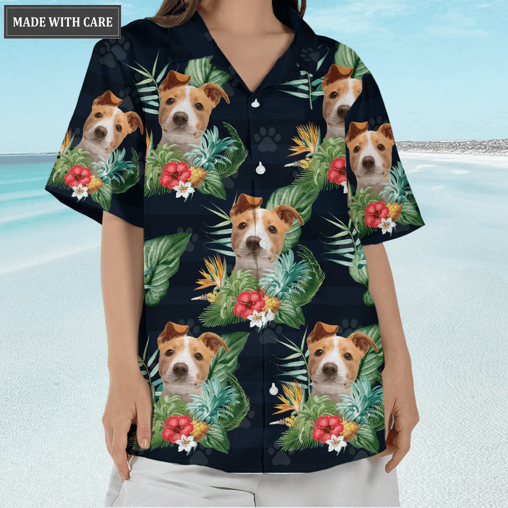 Tropical Summer Hawaii Upload Image Family, Dog, Cat - Personalized Custom Unisex Hawaiian Shirt