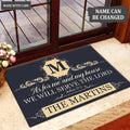 Luvingrace M75 Decorative Monogram Collection As For My House Personalized Doormat