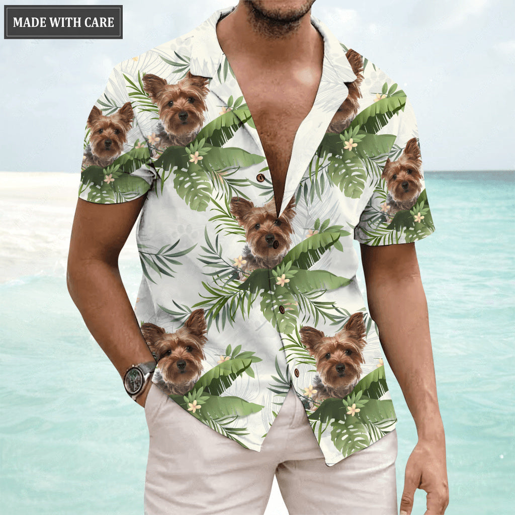 Tropical Summer Hawaii Upload Image Family, Dog, Cat - Personalized Custom Unisex Hawaiian Shirt