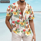 Tropical Summer Hawaii Upload Image Family, Dog, Cat - Personalized Custom Unisex Hawaiian Shirt