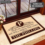 Luvingrace M79 Luxury Monogram Collection As For My House Personalized Doormat