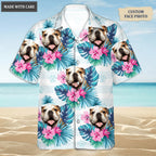 Tropical Summer Hawaii Upload Image Family, Dog, Cat - Personalized Custom Unisex Hawaiian Shirt