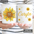 Personalized Sun Flower God Says You Are Mug