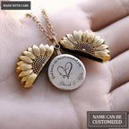 Personalized Sunflower Necklace God Knew My Heart Needed You