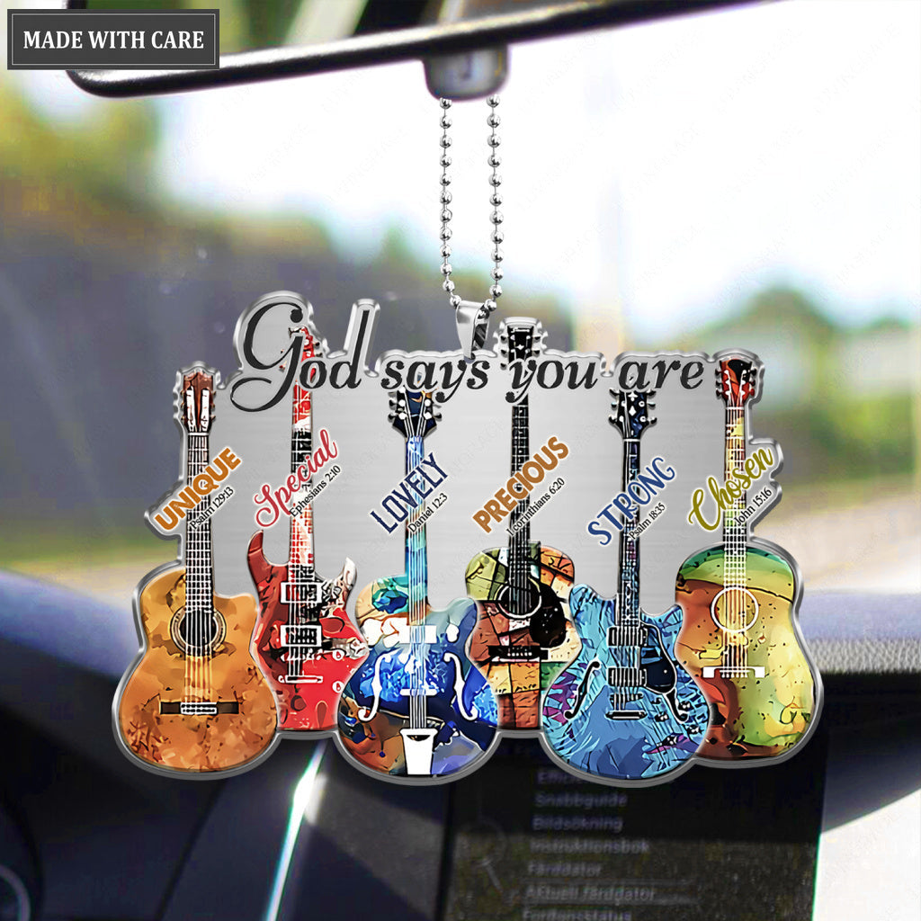 Guitar God Says You Are Unique Special Ornament