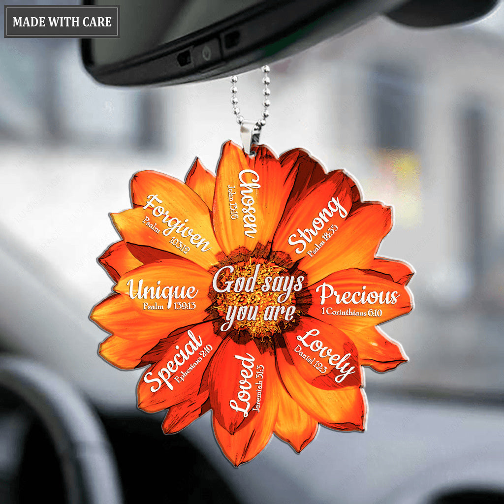 Orange Gazania God Says You Are Ornament