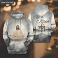 Christian Cross He Is Risen Hoodie