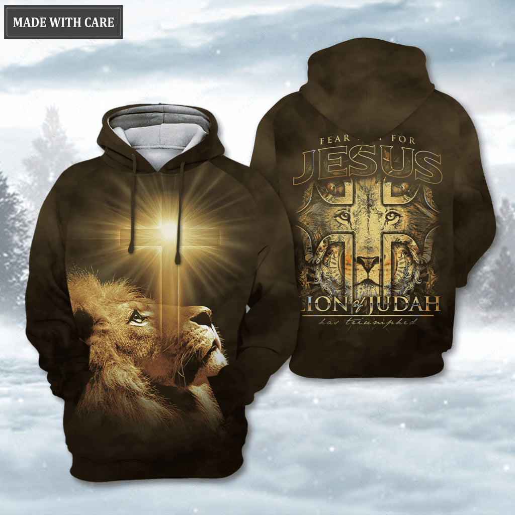 Christian Cross Lion Of Judah Hoodie